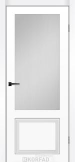 Двері Monarch Glass біла емаль RAL 9003 скло Сатін